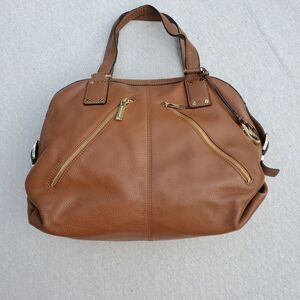 Michael Kors Large Pebbled Leather Satchel Purse Shoulder Bag